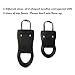 16 Pieces Replacement Zipper Tags Zip Fixer for Clothes or Bags, Black