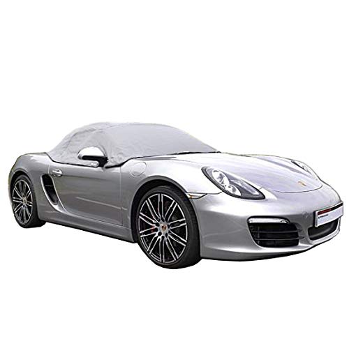 Custom-fit Soft Top Roof Protector Half Cover for Porsche Boxster 981-2012 to 2016 (Grey)