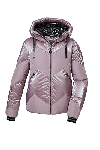 killtec Femme Veste de ski/Veste de ski matelassée avec jupe pare-neige amovible KSW 100 WMN SKI QLTD JCKT, hell malve, 42, 42036-000