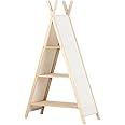 Rosebery Kids Teepee Shelving Unit, Small Bookshelf for Kids Bedroom, Soft White