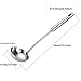 TBWHL Metal Soup Ladle 304 Stainless Steel Gravy Sauce Ladle with Long Handle for Kitchen 13.4