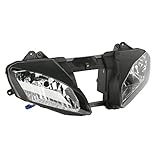 XFMT Motorcycle Front Black Head Light Lamp Compatible with Yamaha YZF R6 2006-2007