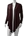 AMORE ALLFY Women's Soft Drape Cardigan Long Sleeve Brown XX-Large