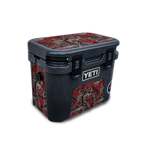 Skin Compatible with Yeti Roadie 15 Hard Cooler - Red Hip Hop - Premium 3M Viny…