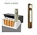Mini Rechargeable Windproof Long Battery Life no Gas Electronic Lighter with USB Charging Cable flameless Safe Portable Slim Cigarette Lighter Set (Golden)