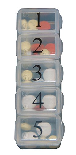 e-Pill Daily 5 Times A Day Pill Organizer, Vitamin and Medicine Pill Box - Clear