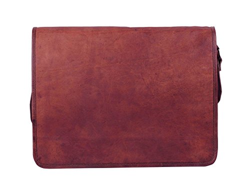 Shakun Leather Handmade Genuine Vintage Messenger Bag Satchel Cross Body Shoulder Laptop Bag, NEW - Thumbnail 3