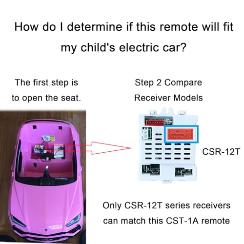 Replacement CST-1A Remote Control for Kids Ride Mini Truck car,2.4ghz Bluetooth Ride on car Remote Control,Compatible with Best Choice Products TOBBI Jeep Chevrolet Silverado