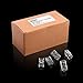CAT6 RJ-45 UTP Connectors, RJ-45 Crimp Ends 8P8C Network Modular Plugs with Flexible Latch, 100-Pack