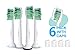 Charmzo Sonicare Toothbrush Heads 6 Pack-Replacement for Philips Electric Sonic Care Tooth Brushes Dental HX 6014 ProResults, Platinum, EasyClean, DiamondClean, FlexCare, Gum Health models