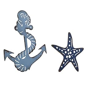 Anchor Starfish Wall Decor Beach Decor Shabby Chic Decor Wall Art Farm,Ocean Bathroom Laundry Room Living Room Kitchen… 41g7B1 pfnL