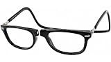 Clic Magnetic Eyeglasses Ashbury Reading Glasses in Black ; +2.00