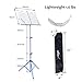 ADM Music Stand Folding Lightweight Sheet Music Stand & Desktop Stand Easy to Set Collapsible Adjustable Orchestra Portable with Carry Bag, Suitable for School & Choirs, Blue