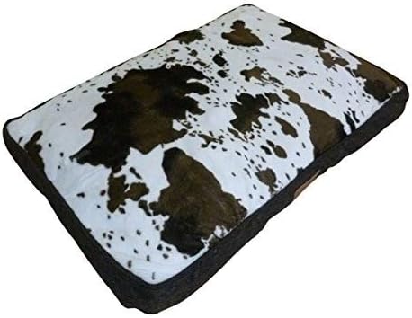 Ellie-Bo Large Dog Bed for 36-inch Dog Cage/Crate - Cowhide Pattern, Faux Cowhide