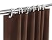 Waterproof Shower Curtain Polyester Anti-Mildew with Rust Proof Metal Grommets, Hotel Quality Bathroom Stall Curtain Heavy Weighted Machine Washable, Coffee, 36 x72 inches