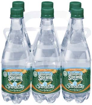 Poland Spring sparkling Spring Water Mandarin Orange essence - 6 pk (075720003273)