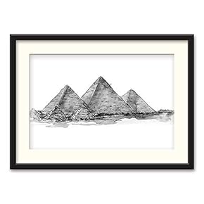 Black Framed Canvas Wall Art Architectural Drawing Home Artwork Decoration for Living Room, Bedroom - 23x31 inches