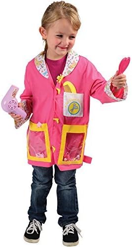 CP Toys Child-sized Hair Dresser Smock with Hair Dryer, Comb and Clips for Pretend Play