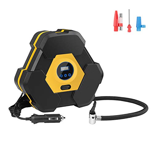 NOOX Digital Tire Inflator with Tire Pressure Gauge 12 Volt Air Compressor Flat Tire Repair Tool