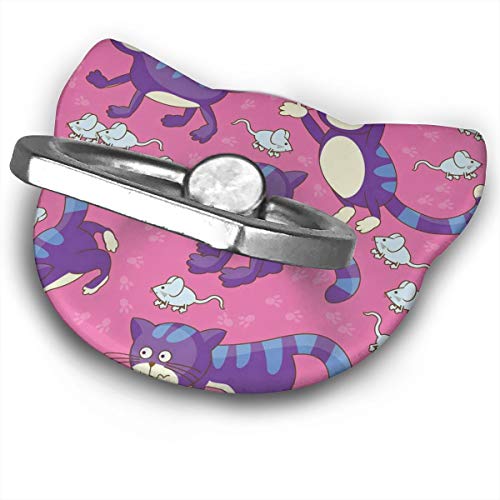 Ring Holder Pink Cat Mouse Cat Type Ring Cell Phone Stand Adjustable 360° Rotation Finger Grip Holder for IPad Phone X/6/6s/7/8/8 Plus/7, Galaxy S9/S9 Plus/S8/S7 Android Smartphone