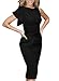 VfEmage Women's Celebrity Elegant Ruched Wear to Work Party Prom Bodycon Dress 1157 BLK 12