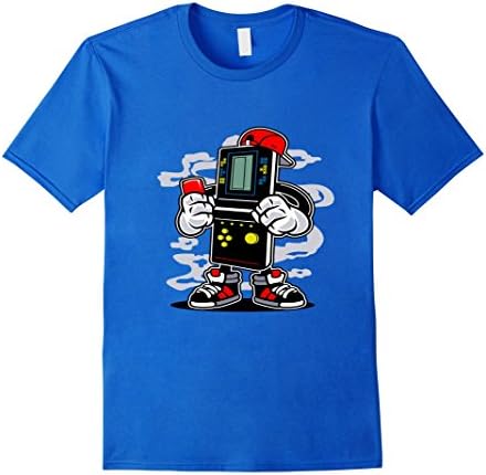 Mens Funny Gamer Brick T-shirt Medium Royal Blue