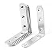 80mm x 80mm Silver Tone Corner Brace Joint Right Angle Bracket 5 Pcs