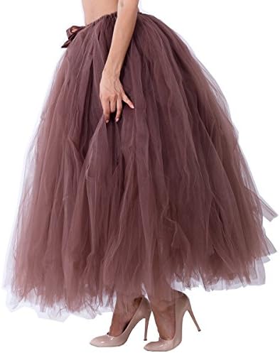 Dorchid Women Puffy Tutu Tulle Skirt Crinoline for Dance Maxi Plus Size