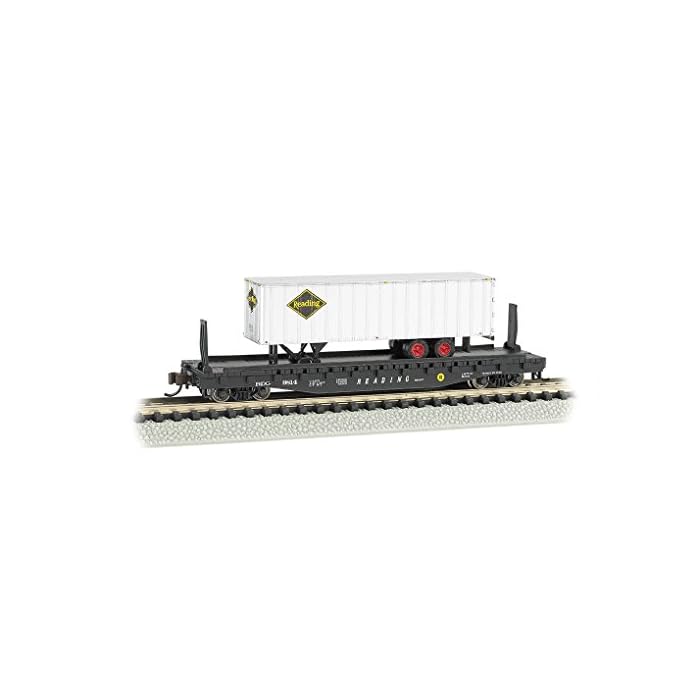 Buy Bachmann 52'6" Flat Car with 35' Ribbed Piggyback Trailer READING