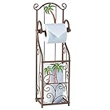 Tropical Palm Leaf Metal Toilet Paper Holder