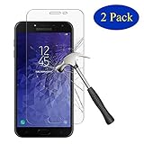 [2-Pack] Samsung Galaxy J4 2018 [Tempered Glass] Screen Protector,Anti-Scratch, Anti-Fingerprint, Bubble Free, Lifetime Replacement Warranty