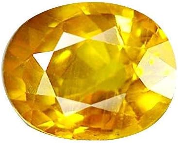 PUKHRAJ | Natural Yellow Sapphire | 6.81 Cts | Oval Mix Shape | Yellow Colour