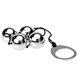 Utimi Stainless Steel Anal Beads Vaginal Beads Masturbation Sex Toy with a Rock Ring