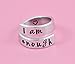 I am enough - Hand Stamped Aluminum Spiral Wrap Twist Ring, Inspirational Motivational Ring, I Am Strong, Be You, Friends BFF Sorority Sisters Besties Encouragement Gift, Personalized Graduation Gift