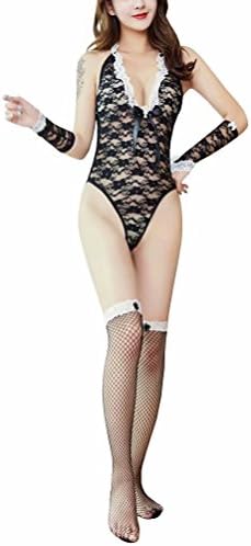 Women's Sexy Jumpsuit Maid Sleepwear Lingerie Set