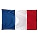 Online Stores France Printed Polyester Flag, 3 by 5-Feet, Red, White, Blue, (3x5 France)