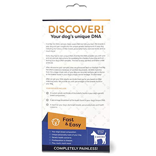 Find My Pet DNA Dog DNA 4.0 Enhance Test Dog Breed Test kit, DNA Test