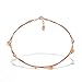 J.Rosée 925 Sterling Silver Double Heart Bead Anklet Bracelet Barefoot Sandal Beach Foot Jewelry (Rose Gold)