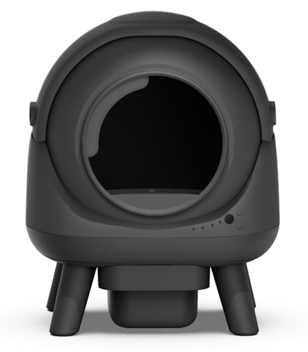 Photo 1 of **AS IS, FINAL SALE** SHETAZ Self Cleaning Litter Box,Automatic Cat Litter Box for Multiple Cats,Robot with APP Control,Dual Safety Protection,Odor-Free Waste Disposal Includes Trash Bags,Grey