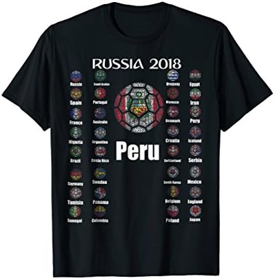 Russia 2018 Football Soccer Championship All 32 Teams Shirt