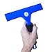 Squeegee for Shower, Window and Car Glass - 2 Extra Silicone Replacement Blades - Foam Handle - Color Blue