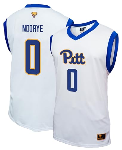 Genuine Collective Amdy Ndiaye - 0 Pitt Panthers Nil Basketball Jersey, White
