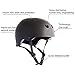 Adult Skateboard Helmet 11-Vents Adjustable Straps Protective Skiing Skate Bike Cycling Helmet Multi Color with Liner for Bicycle Skateboard Outdoor Sports Size Medium Black