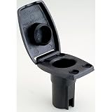 Attwood 91022-7 Oval Two-Pin Base for Angled Pole Light, Black