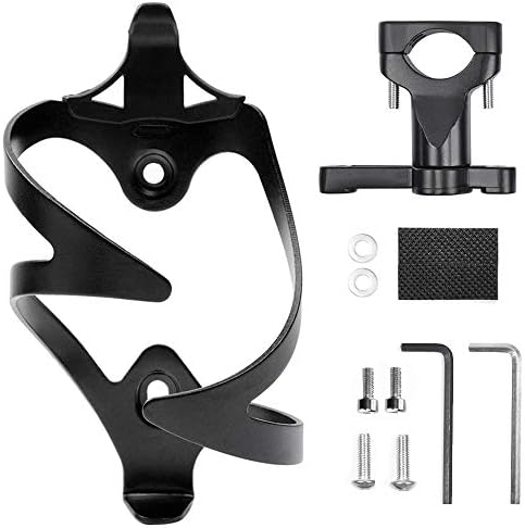 AutoEC Water Bottle Cages, Bike Water Bottle Holder Aluminum Cage with Handlebar Mount Bracket, Quick and Easy to Mount, Great for Road and Mountain Bikes