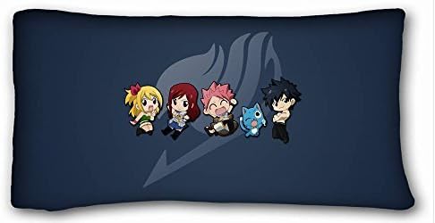 Custom ( Anime Fairy Tail ) DIY Pillow Cover Size 20"X36" suitable for X-Long Twin-bed PC-Purple-28245
