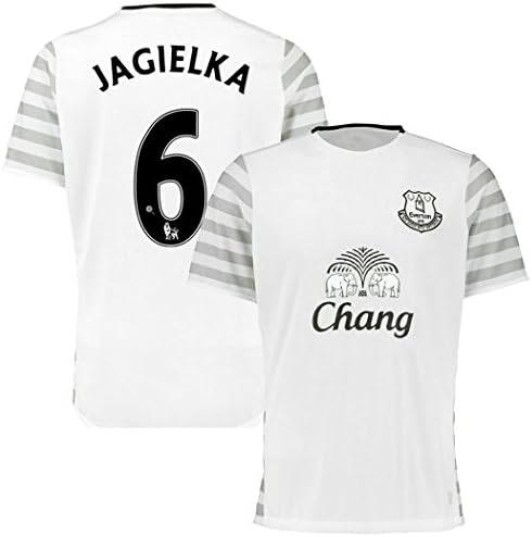 FC Football Jersey Everton #6 Jagielka Away Soccer Jersey White L