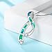Blue Opal Jewelry Opal Necklace Opal Pendant Sterling Silver Large Ribbon Shape