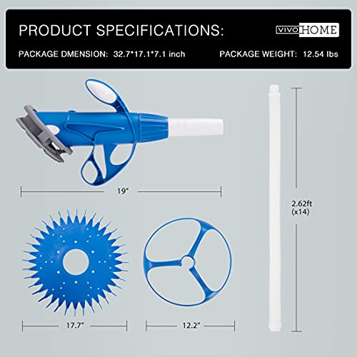 VIVOHOME Upgraded Automatic Inground Above Ground Suction Swimming Pool