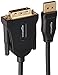 Amazon Basics DisplayPort to DVI Display Cable, 1920x1080p, 1080@60Hz, Vinyl Cable, Gold-Plated Plugs, 3 Foot, Black